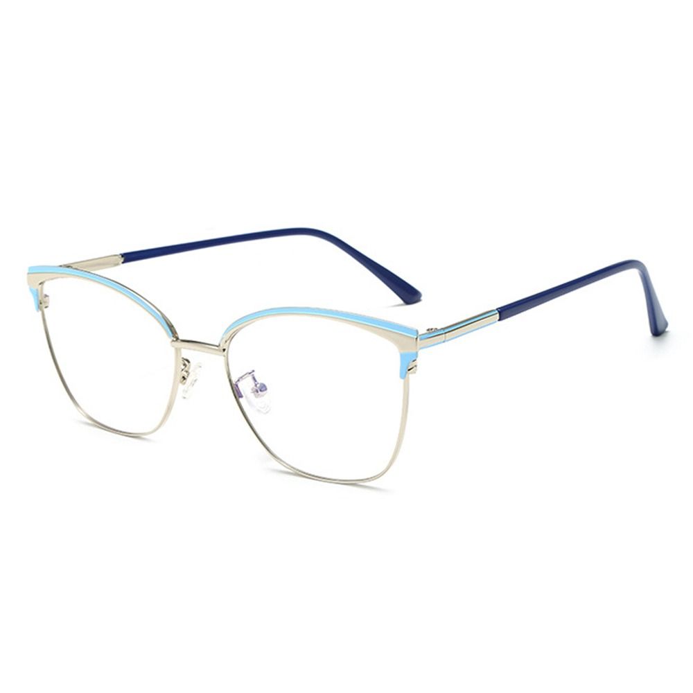 Classic Blue Ray Blocking Anti-Blue Light Glasses Ultralight Metal Square Eyeglasses Eye Protection Computer Goggles Men Women