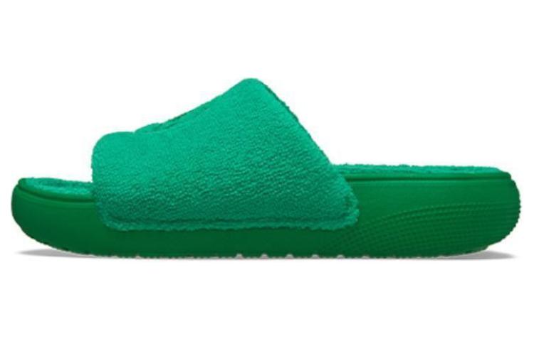Crocs Slip Resistant Slide Slippers Women s Green 209962-3WH 41-42