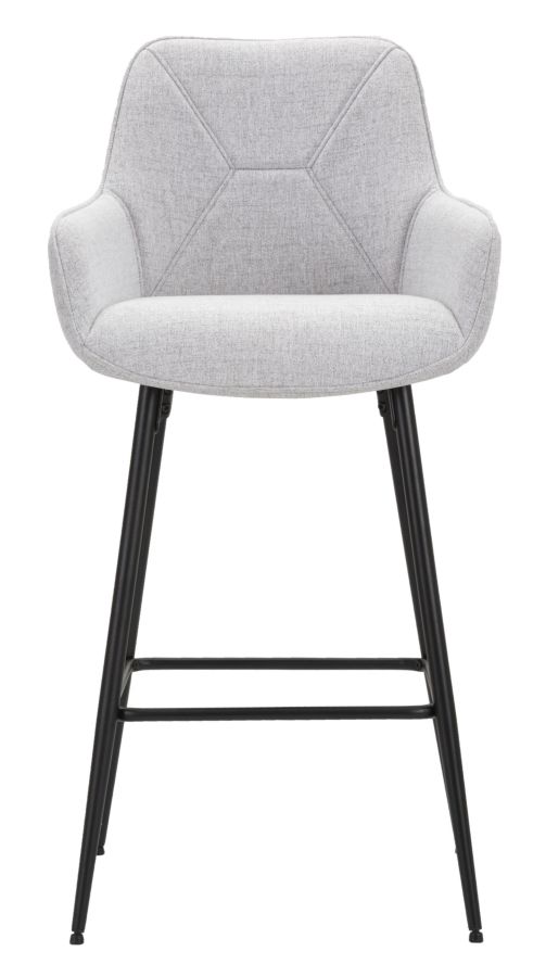 Bar Stool Grey Set 2 Pcs Cm 55X55X109