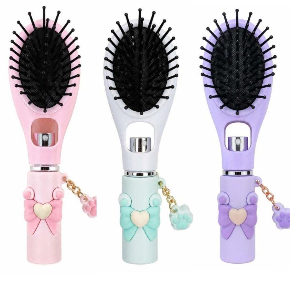 Multi-Function Refillable Spray Hair Brush Hair Care 2-In-1 Misting Hair Brush Gift