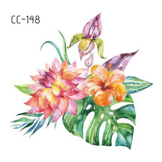 Waterproof Temporary Flower Tattoo Stickers - Fashionable, Beautiful, and Fresh Designs