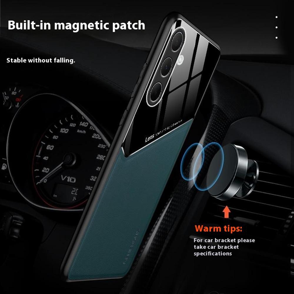 Pour Samsung Galaxy A56 5G Coque Revêtue de Cuir PC + TPU Couvercle Arrière de Téléphone