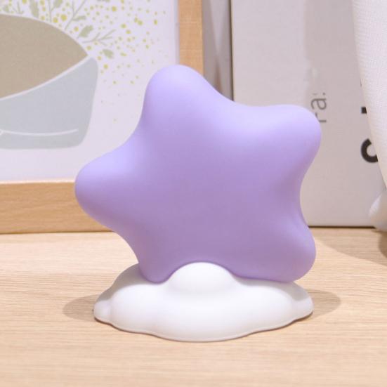Moon Star Night Light for Kids, Silicone Soft Glow LED Lamp for Bedroom, Cute Cloud Moon Decor for Nursery