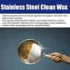 Stainless Steel Cleaning Paste 100g with Sponge Kitchen Stove Cookware Cleaner for Stubborn Stains and Burnt Residue Metal Polish for Pots and Pans