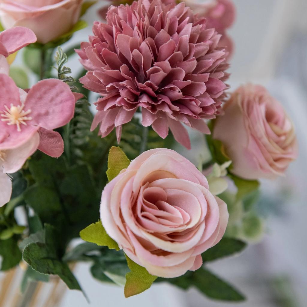 1PC Artificial Plastic Rose Flowers Centerpieces Fake Plants Wedding Room Home Party  Gifts Handheld Arrangement Valentine's Day