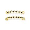 Stock Hiphop Rap Style Thorn Spike Grillz Inlaid Black Zircon Personality Rapper Cosplay Novelty Oral Teeth Jewelry