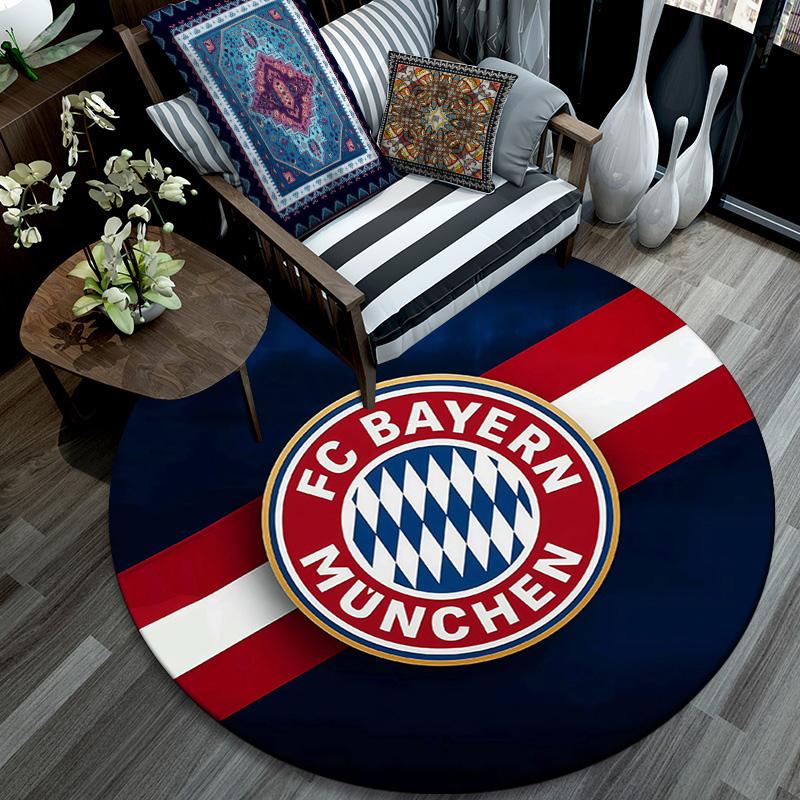 Bayern Munich Round Area Rug,Carpet Rug for Living Room Bedroom Sofa Playroom Decor,Non-slip Floor Mat
