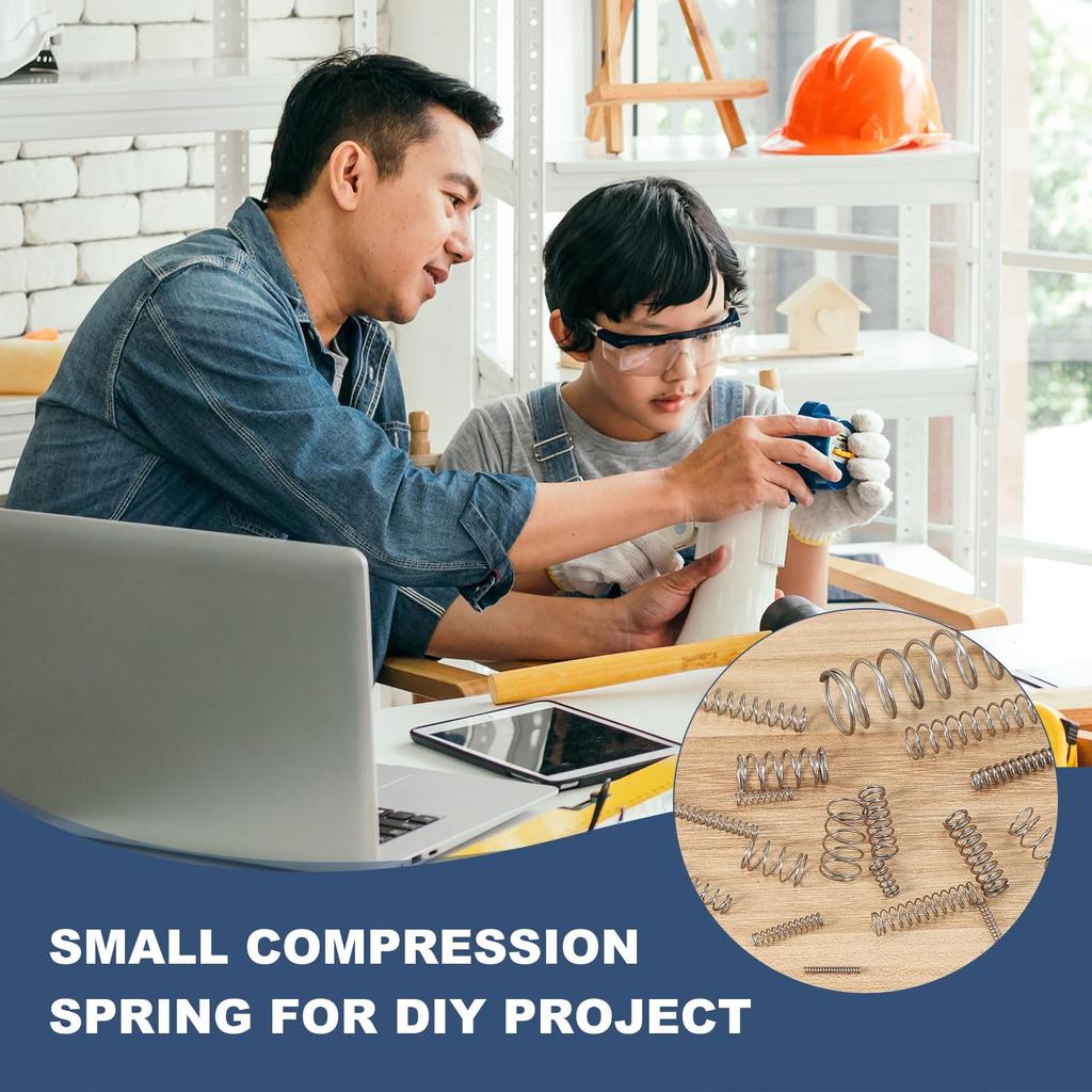 uxcell Compression Springs, 0.02 x 0.4 x 2.0 inches (0.5 x 10 x 50