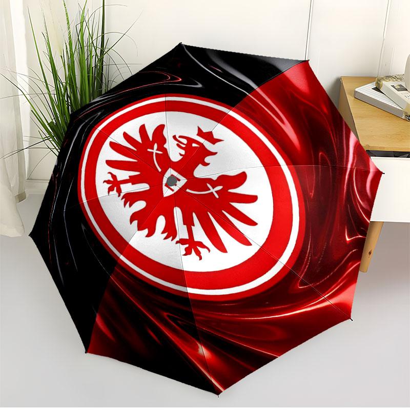 Eintracht Frankfurt Print Automatic Open Close Umbrella, Portable Foldable Umbrella, for Outdoor Commute Camping Trip, Ideal Birthday Gift