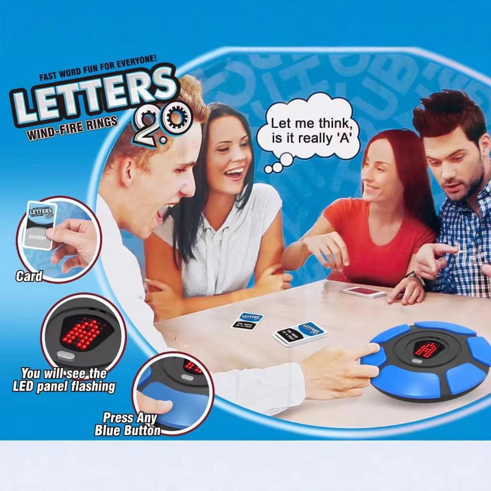 New Basta Spanish Tapple Word Game - English Tapple Games Version Quick Thinking Letter Pressing Board Game-Christmas Halloween