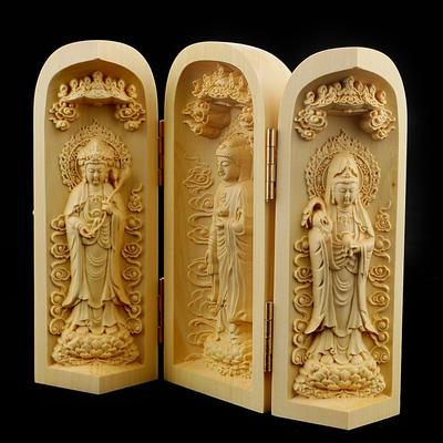 Statue Tibetan Boxwood Box