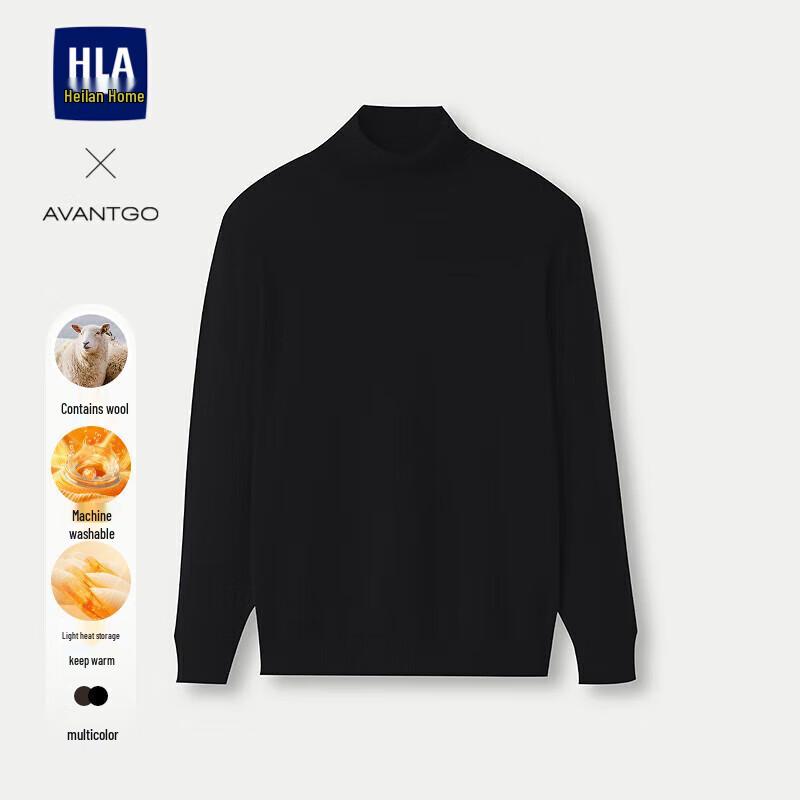 HLA Men's Business Casual Crew Neck Knit Sweater