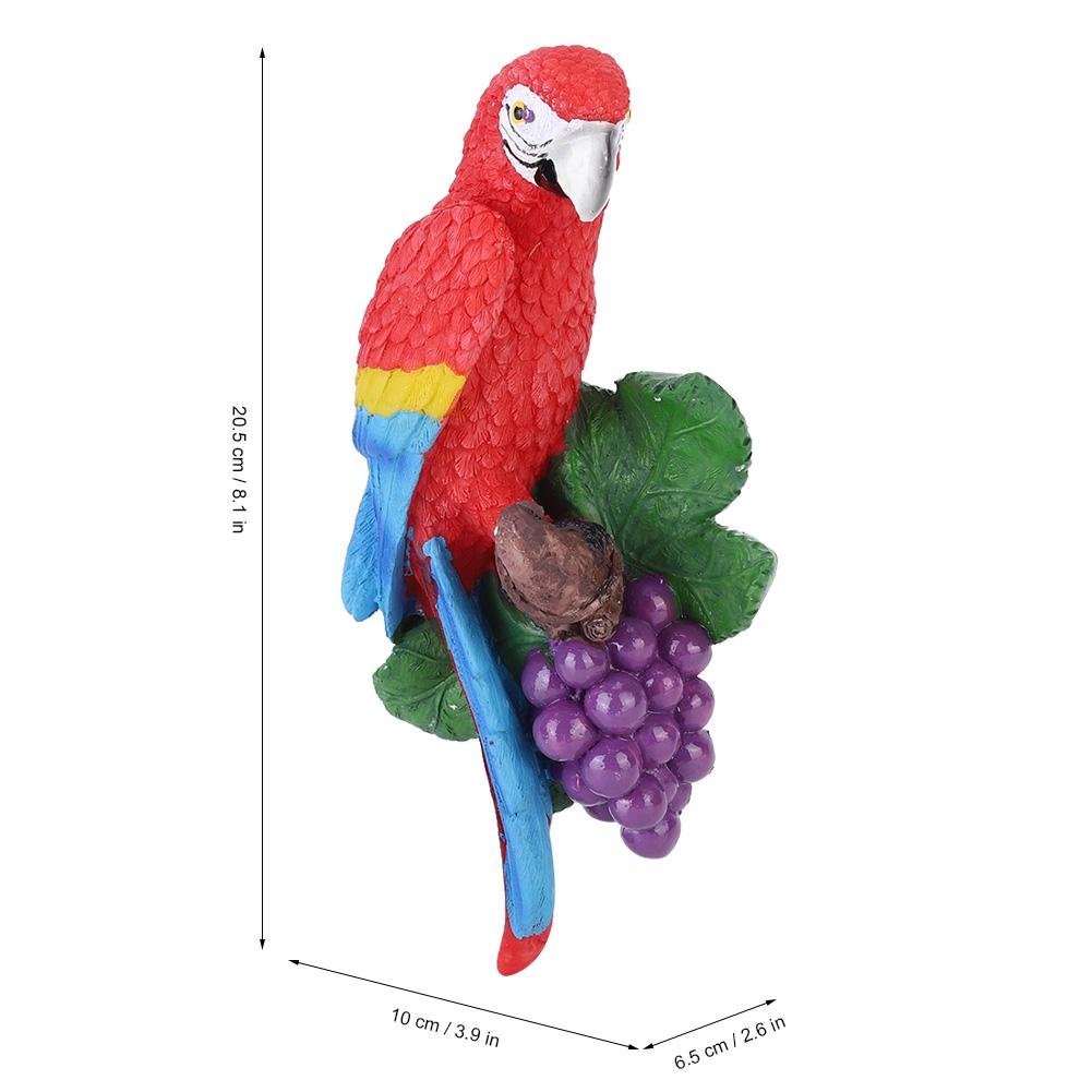 Wall Mounted Simulation Parrot Decor Hanging Hook Resin Craft Home Decoration Ornament