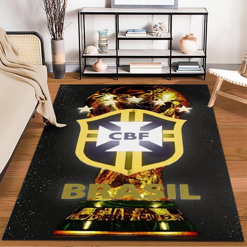 Brazil CBF Logo Designed floor mat, suitable as a non-slip mat for the living room or bedroom sofa
