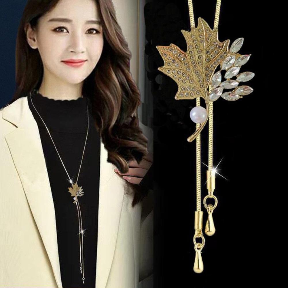 Sweater Chain Long Necklace Light Luxury High Sense Versatile Fringed Jewelry Accessories Pendant