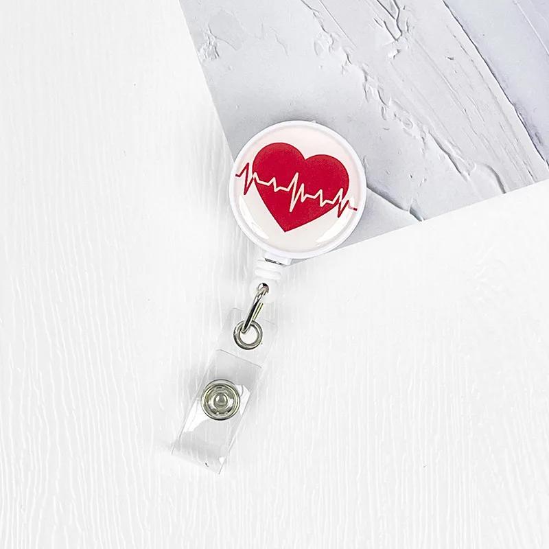 

Cute Retractable Name Badge Reel ID Tag Holder for Medical Workers Doctor Nurse Dentist Office Supplies No.1