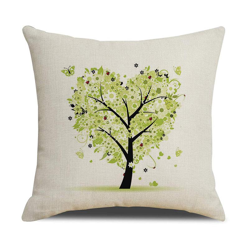 Wish Money Tree Simple Pillow Cover Home Car Bedside Bedroom Decorative Pillow Cushion