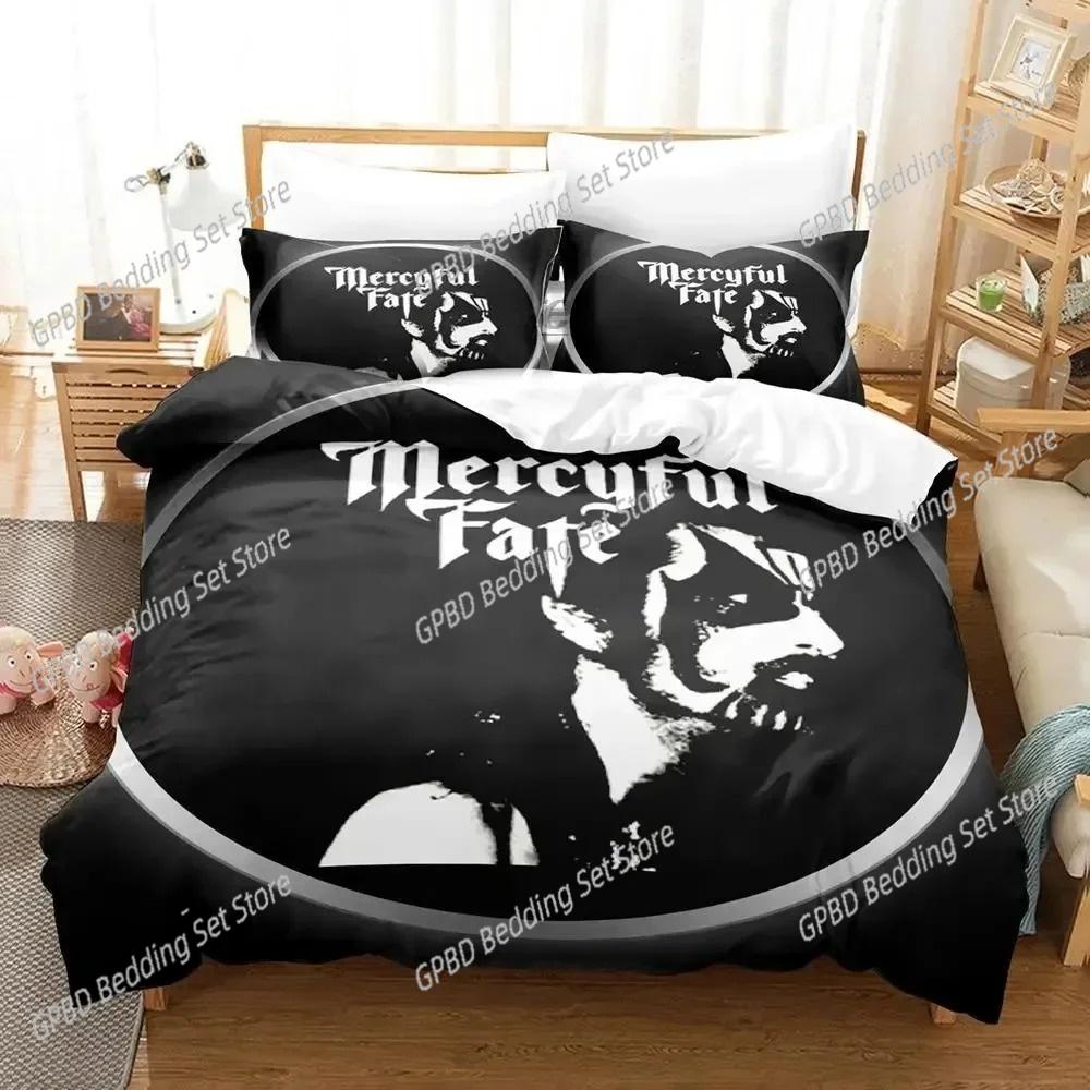 Mercyful Fate Bettwäsche-Set Für Schlafzimmer Weiche Moderne Tagesdecken Bequeme Kinder Kinder Weiche Bettbezüge Bequeme Steppdeckenbezüge Und Kissenbezüge