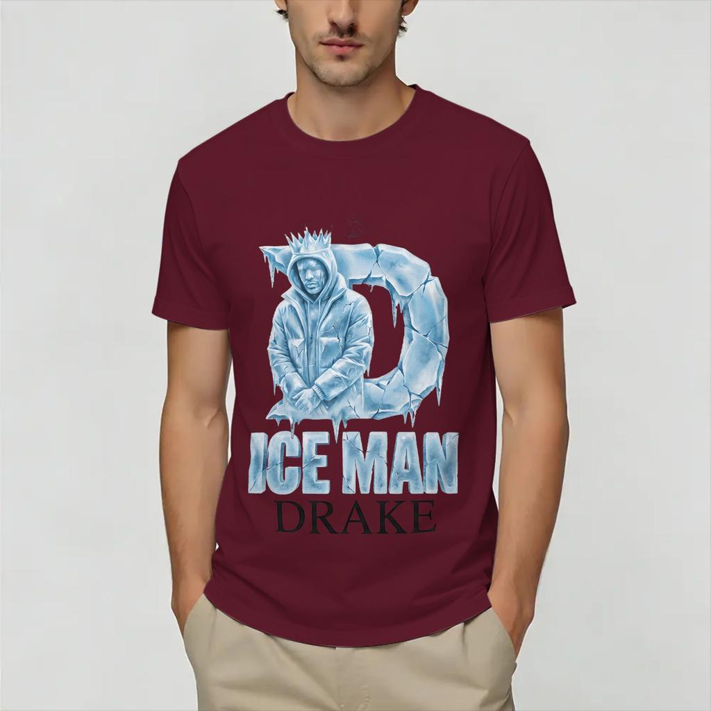 Drakes IceUnisex Unisexs T Shirts Vintage Tee Shirt Short Sleeve Round Neck TShirt Pure Cotton Plus Size Clothes