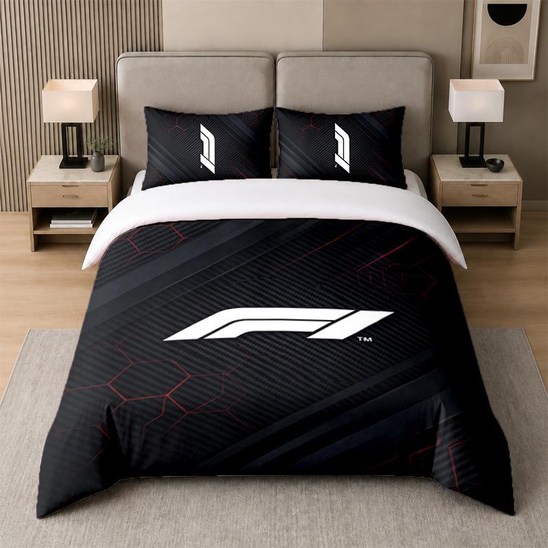 3Pcs Bedding SetF1 Soft Bed Sheet and Two Pillowcases Home Bedroom Decor