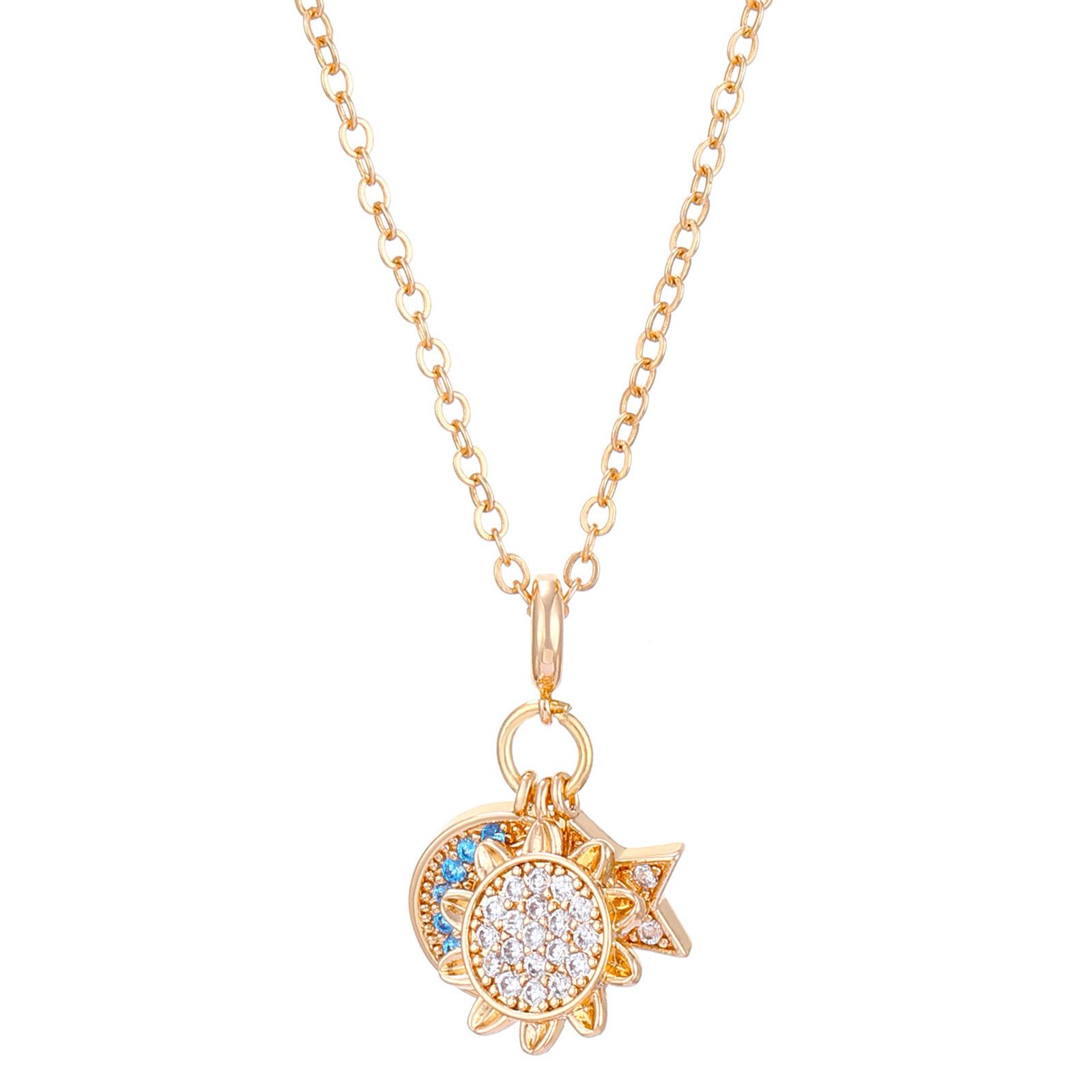 

Fashionable Charm Necklace With Sparkling Diamonds Elegant Sturdy Alloy Jewelry Accessory for Women Stylish Outfits 1