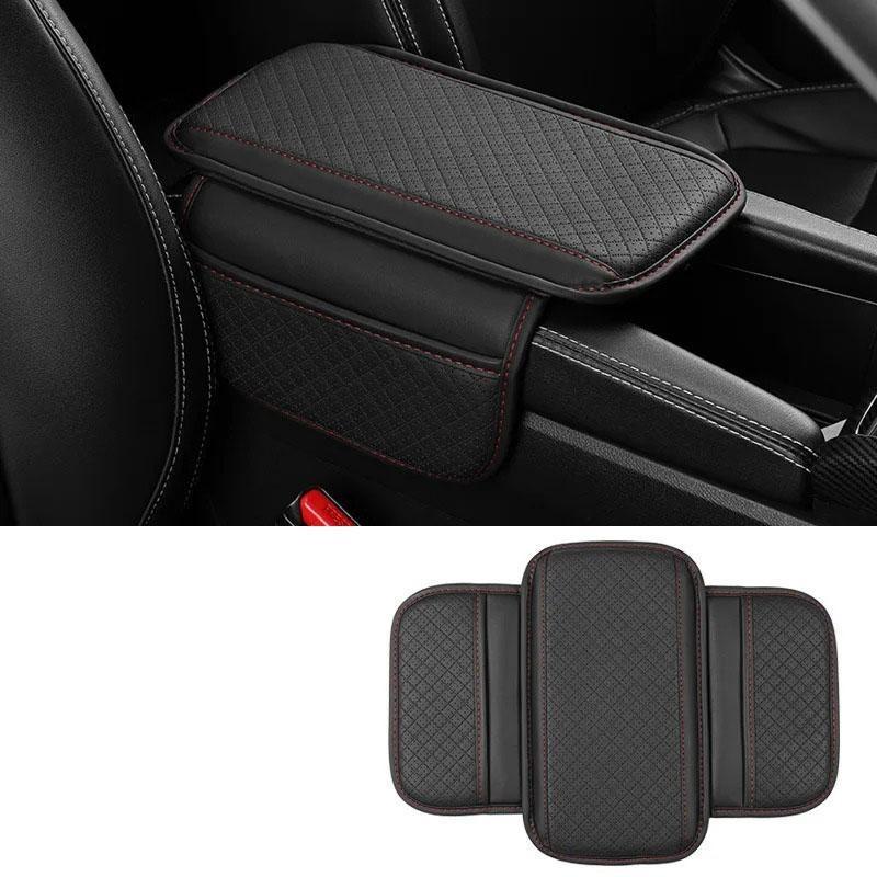 Universal Car Arm Rest Cushion PU Leather Breathable Center Console Box Cover Anti Scratch Armrest Box Protector Cover