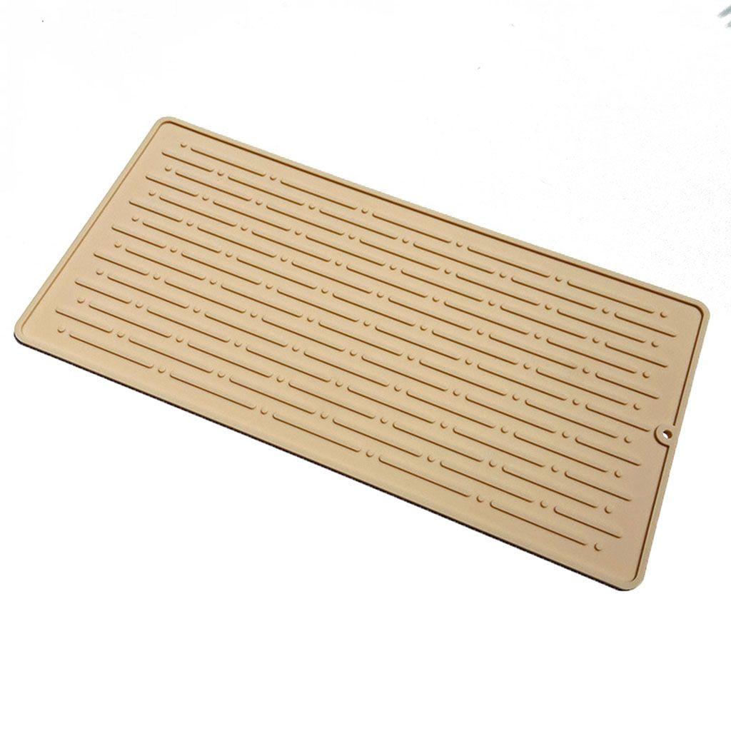 3 Sizes for Counter Draining Durable Heat Resistant Dish Mat Place Mat Cushion Pad Drying Pad
