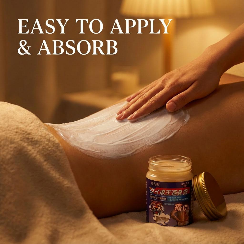 50g Thai Tiger King Herbal Pain Relief Cream for Joint Muscle Back Knee Neck Shoulder Soreness Soothing Massage Balm
