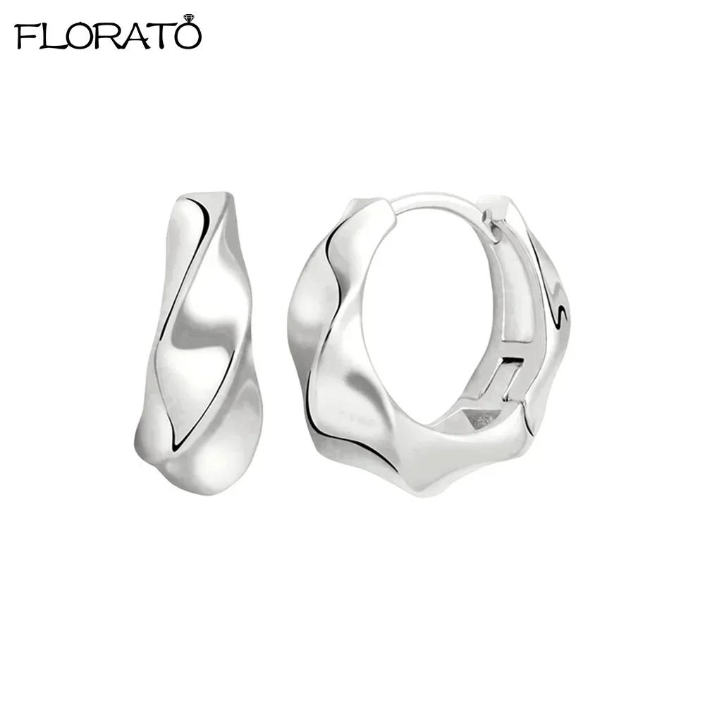 925 Silver Ear Needle Simple 10/15/25mm Hoop Earrings for Women Round Dangle Gold Earrings Fashion Korean Jewelry