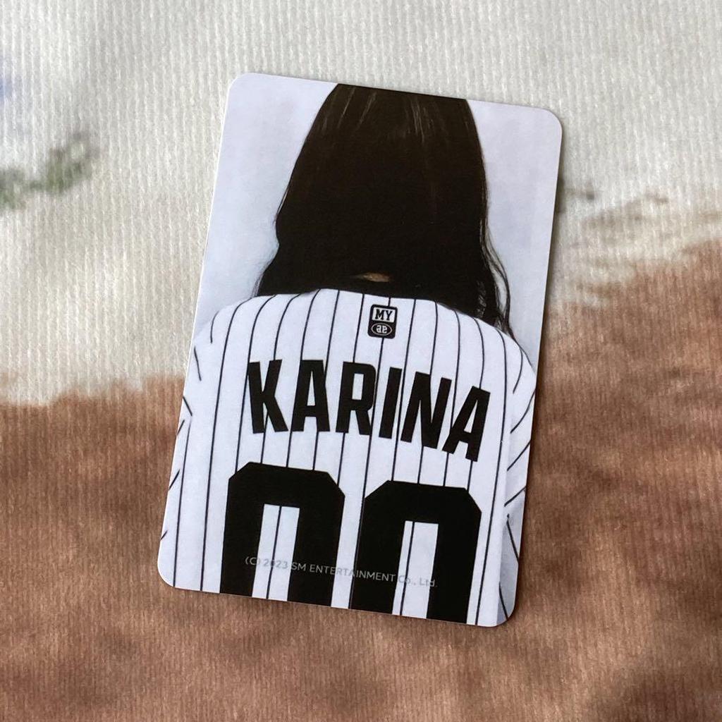 [USED] aespa Karina uniform BetterThings baseball trading card
