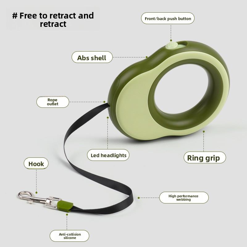 3.5M Dog leash Automatic retractable leash Walking dog leash with light Medium and small dog chain Pet supplies