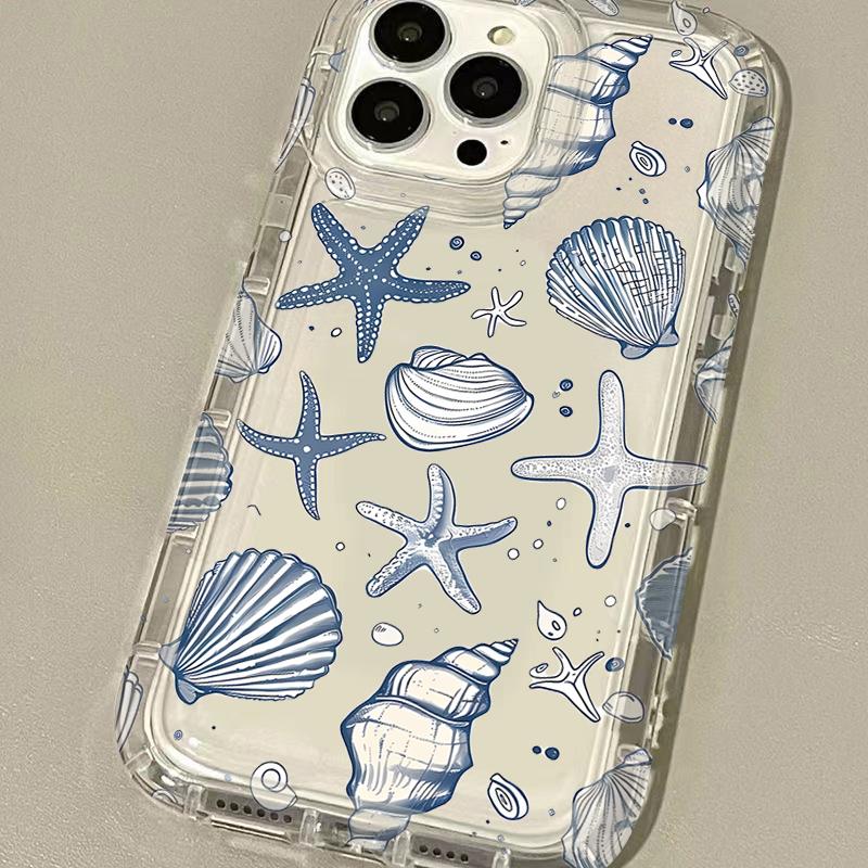 Blue Ocean Animals Phone Case For iPhone 16 15 14 Pro 13 12 11 Max Plus 7 8 Plus XR X XS SE 2020 Shockproof Soft Silicone Cover