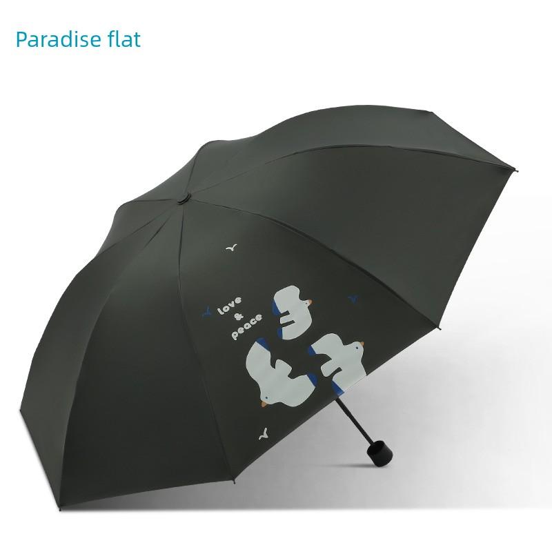Paradise Umbrella, Dual-Purpose Sun and Rain Umbrella, Black Coating Umbrella, Sun Protection, Uv Protection, Sunshade Umbrella, Foldable Umbrella