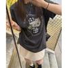 2026 Summer 100% Cotton Sanrio Hello Kitty Printed Casual Loose T-shirt Parent-child Vintage Harajuku Top 52TOYS Collaboration.