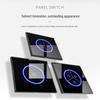 Smart WiFi Touch Switch Panel with Voice Control, Mijia Compatible, Mobile Remote Function, 86 European Standard