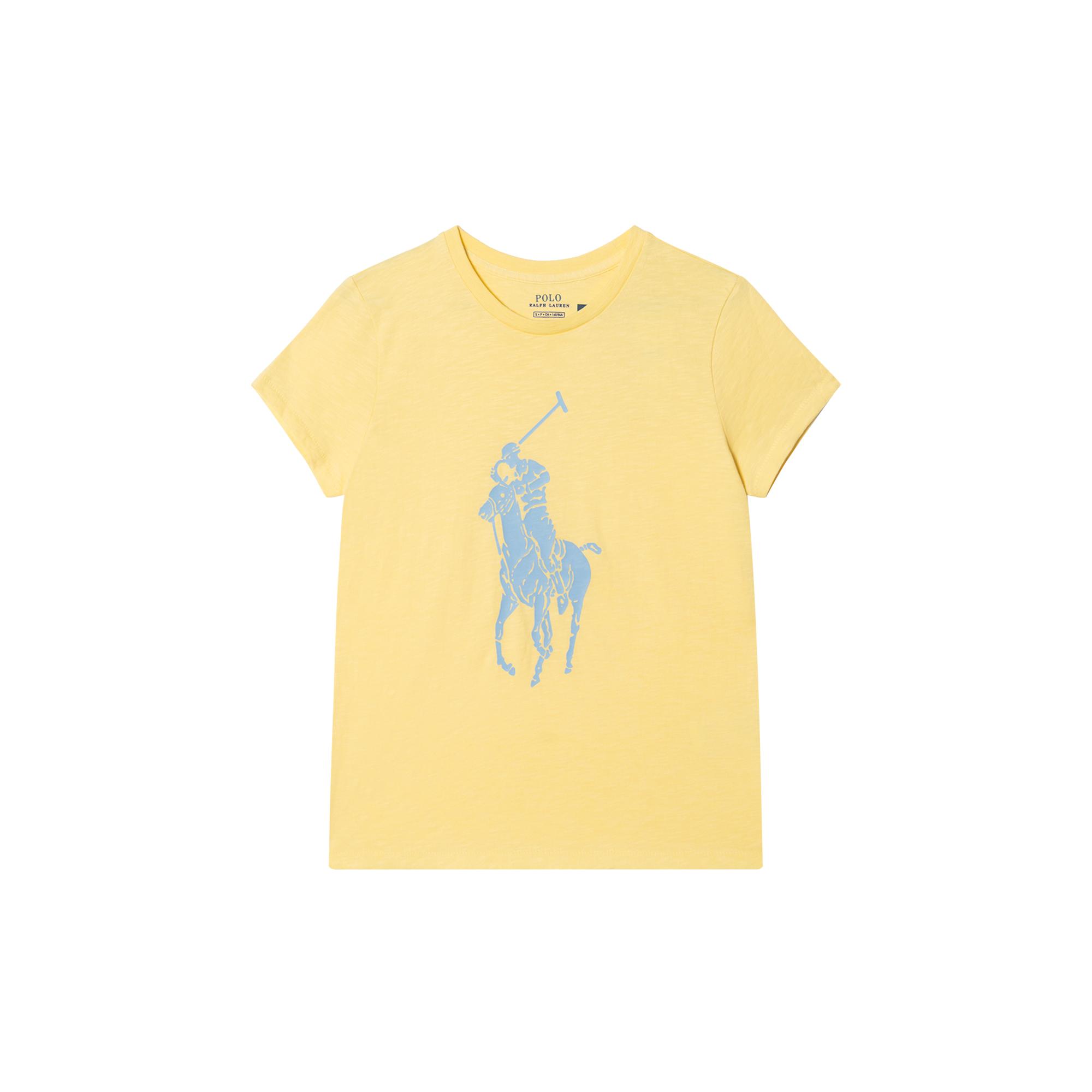 

Polo Ralph Lauren Ss22 Big Pony Logo Knit Short Sleeve T-Shirt Women T Shirts Yellow WMPOKNINCU20463-700 XS