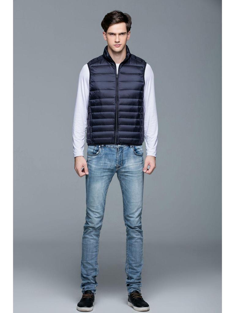 2025 Men's Lightweight Stand-up Collar Down Vest for Layering or Outerwear - Item #2105