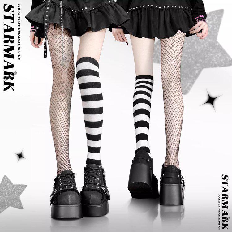 Lavendel Y2K Gothic Chunky Sohle Denim Plateau Schuhe für Damen - Frühling Herbst Runde Zehe