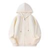 Hua Cotton Unisex Zipper Hoodie Sweatshirt - Comfortable and Loose Fit for Autumn/Winter, 320g 