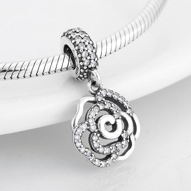 Voguish Stylish Sterling Color Dramatic White Enamel Heart Golden Beads Fit Original Charm Wrist Bracelet Jewelry MakingFashion Charm