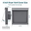 Useful Metal Dryer Vent Cover Weatherproof 4 Inch Exterior Wall Vent Hood Safety Anti-Backdraft Exhaust Hood Home Ventilation