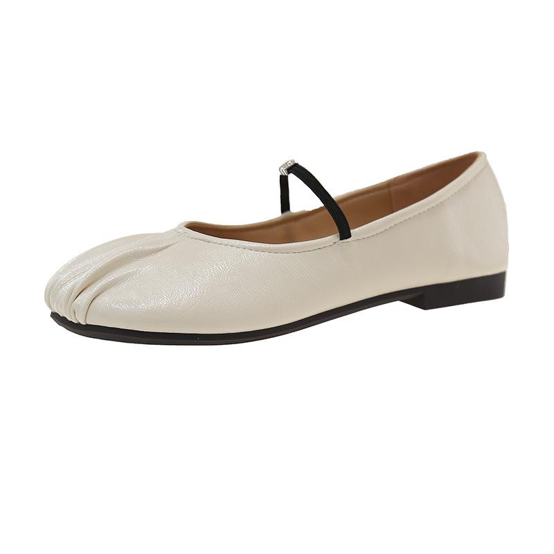 

Туфли Мэри Джейн женские 2025 Весна Новые Сложенные Небольшие Кроссовки Одиночные Туфли Универсальные Мягкие Подошвы Одна Педаль Бабушка Doudou Туфли 40