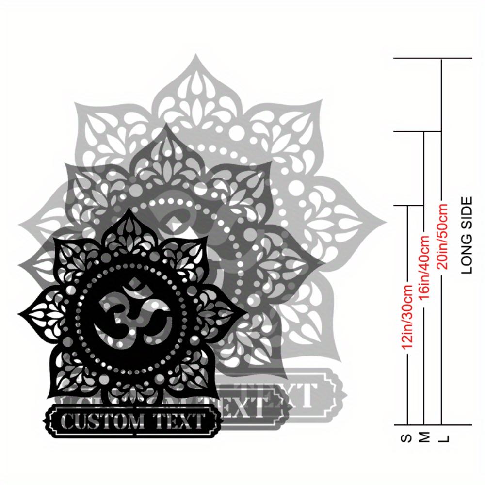 Unique Customizable Modern Metal Wall Art for Yoga Studios Meditation Spaces Indoor Decor Gifts 30cm