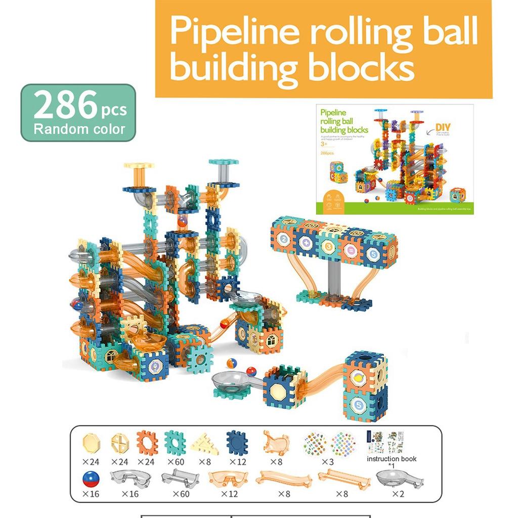 Slide Ball Building Block Children Assemble And Build Slide Marble Educational Toy Gifts
