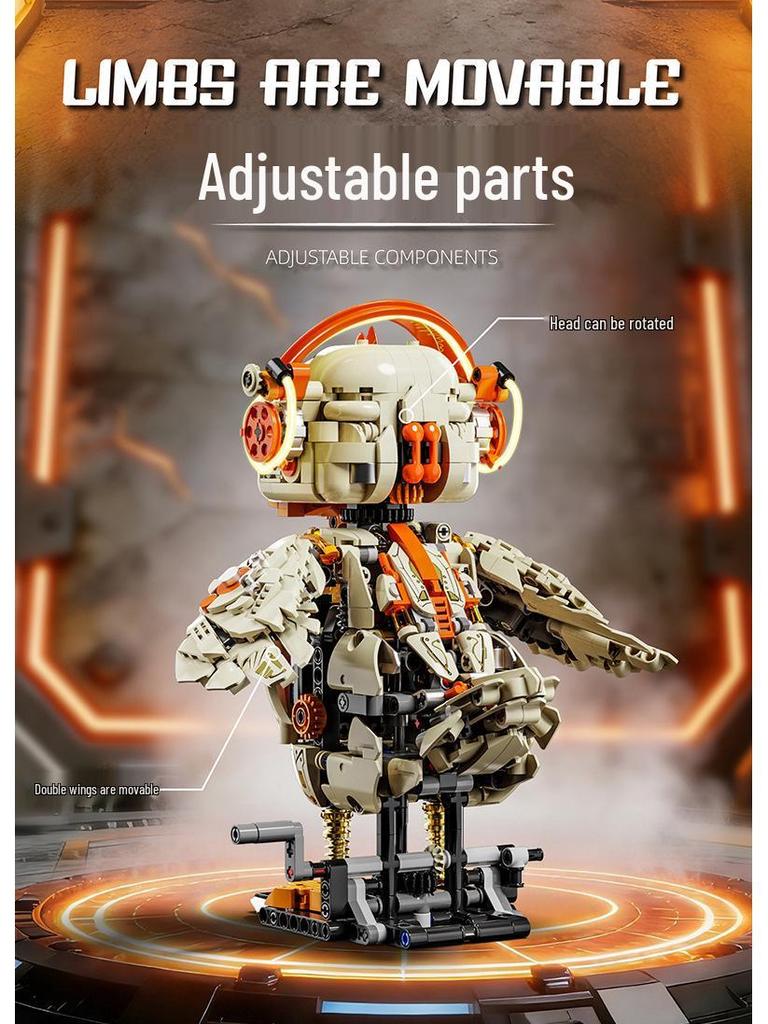 LEGO-Compatible Mechanical Duck Cartoon Model - Children's Assembly Toy Gift