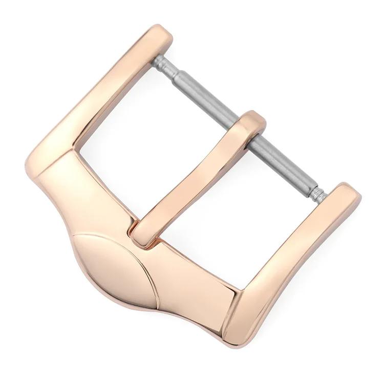 Stainless Steel Middle Brushed Watch Buckle 14mm 16mm 18mm Silver Rose Gold Black Watchband Strap Clasp Watch Accessories