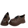 Fashion platform women's autumn new versatile height increase casual versatile lace-up small leather shoes