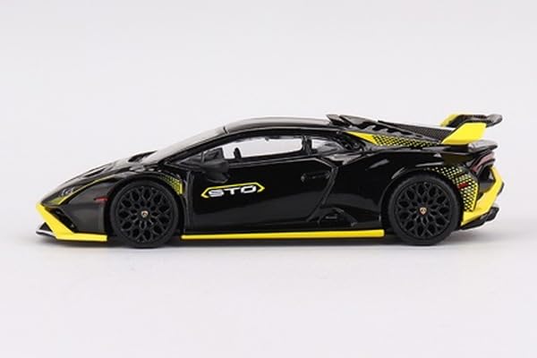 TrueScale Miniatures MINI GT Lamborghini Huracan STO Nero Noctis Drive Finished Product 1/64 Right-Hand