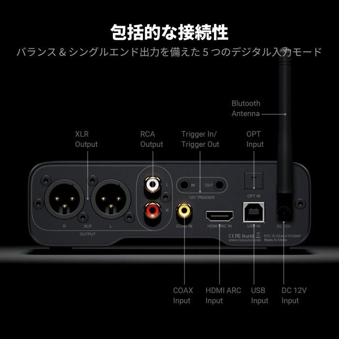 Fosi Audio ZD3 Desktop DAC Preamplifier — Balanced Digital-to-Analog Converter with ES9038Q2M Chip, Bluetooth/USB/Optical/Coaxial/TV HDMI