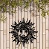 2D Flat Romantic Sun & Moon Metal Wall Art, Indoor Outdoor Decor, Valentine Gift for Couples